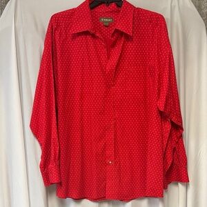 Ariat Men's Vibrant Red Casual Button Down Shirt